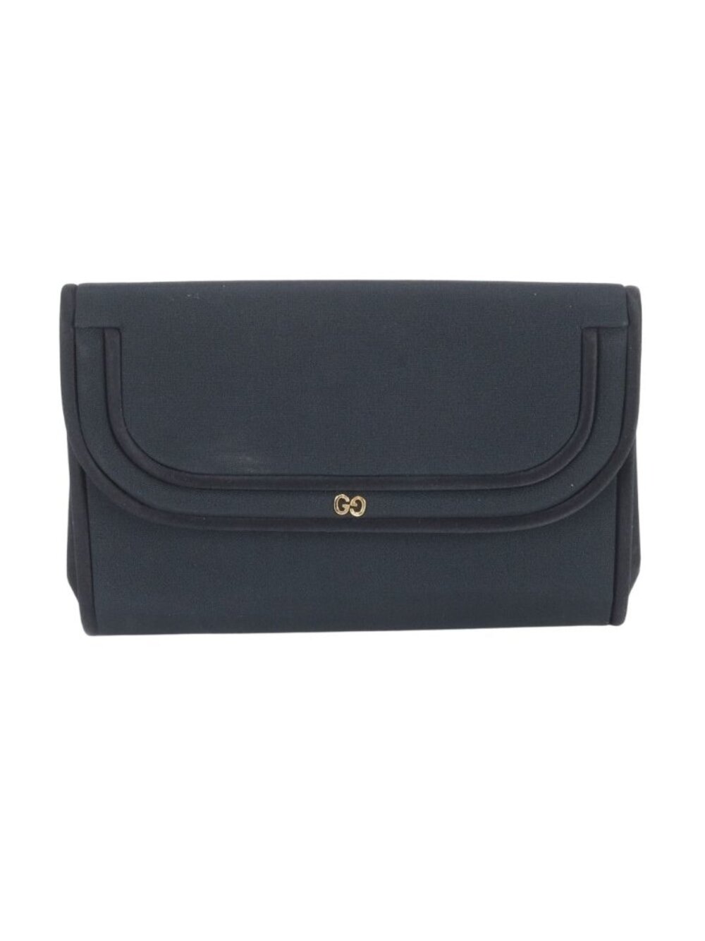 Gucci Vintage Clutch Hand Second Pouch Leather Black
